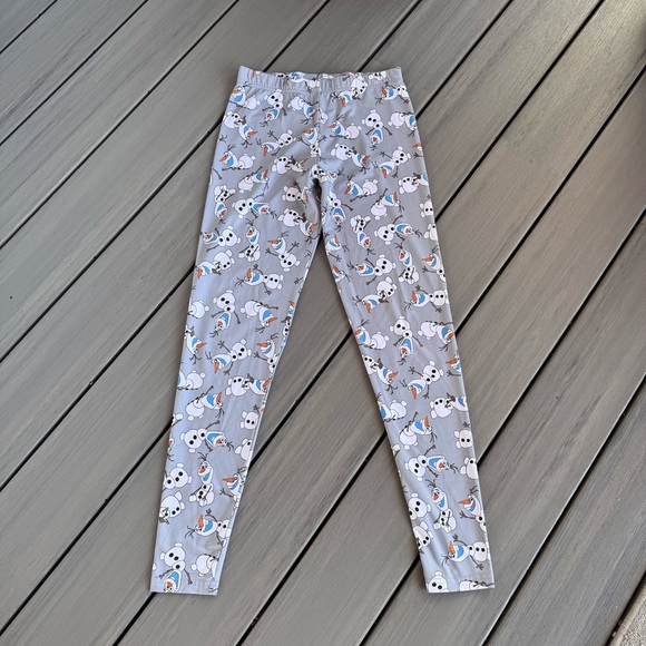 Disney Frozen Olaf Snowman Women’s Full Length Leggings Size Medium - Picture 1 of 4